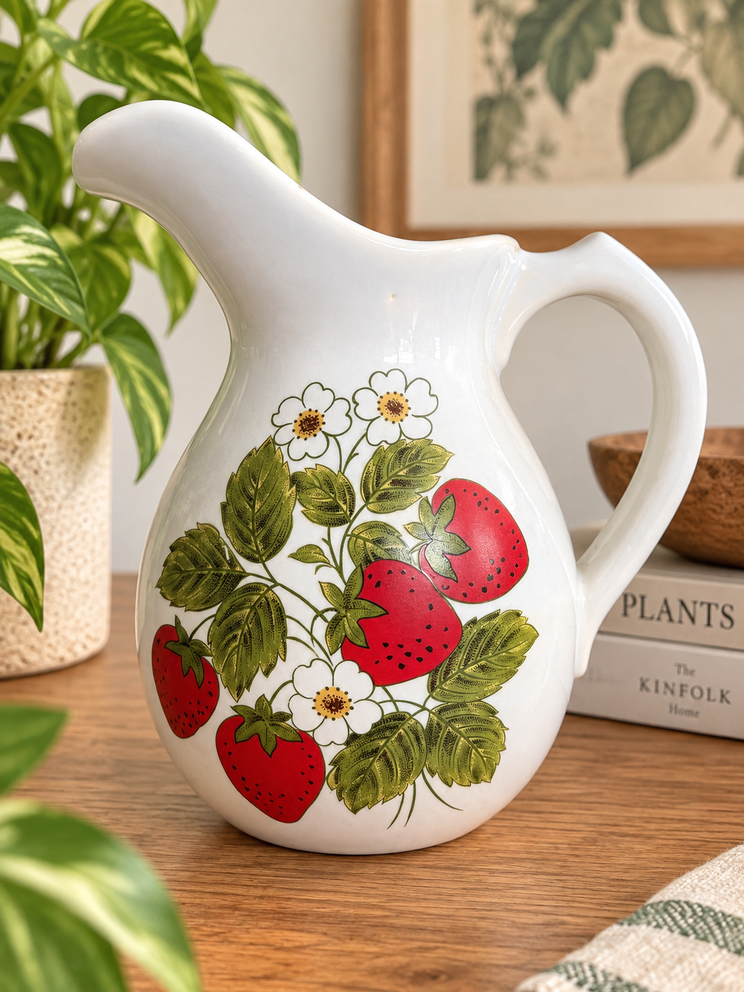Vintage McCoy Strawberry Pitcher